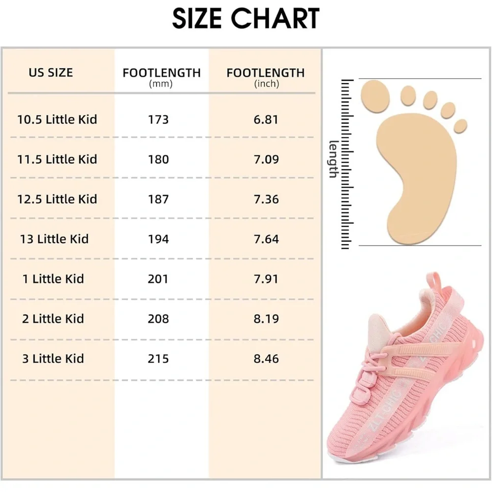 Girls Running Shoes Lightweight Lace up Walking Sneakers size 10.5 little kids